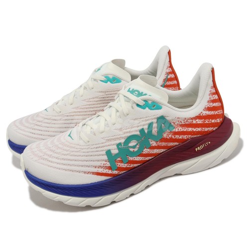 Женские кроссовки Hoka Mach 5 D Wide White Fire Red 1136678-WFM