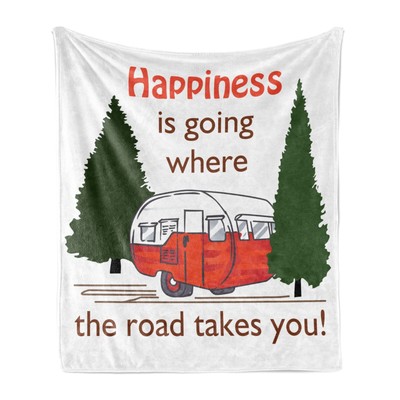 Ambesonne Adventure Theme Soft Flannel Fleece Throw Blanket Plush for Indoors