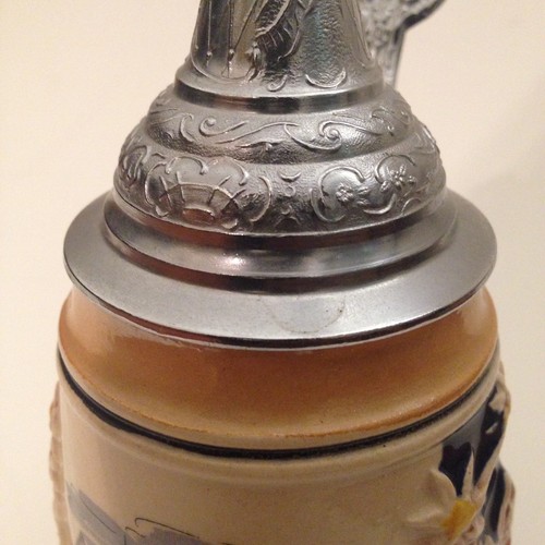 Vintage German Beer Stein With Pewter Lid Frankfurt am Main Romer