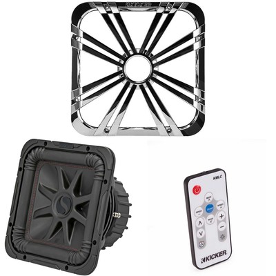 Kicker 45L7R102 L7R 10-Inch (25cm) Subwoofer, Dual Voice Coil, 2-Ohm w/ Chrom...