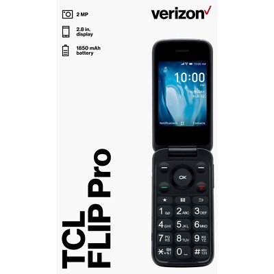 TCL Flip Pro Basic Flip Phone 4G - Slate Gray (VERIZON) (TCL-4056SPP) 