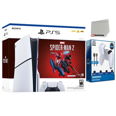 Sony Playstation 5 Slim Disc Marvel s Spider-Man 2 Bundle with Accessory Kits