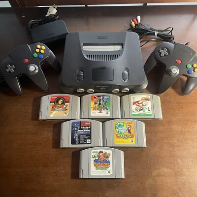 Nintendo 64 Console Bundle 2 Controllers with 6 Games N64 Japanese ver. #52