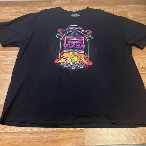 Mellow Mushroom Pizza Short Sleeve T-Shirt Black Adult Size