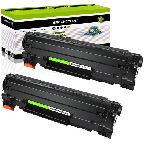 GREENCYCLE 2PK 35A CB435A Black Toner Cartridge Compatible for HP LaserJet P1006