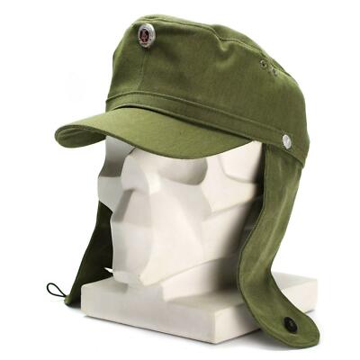 Original East German NVA army earflaps cap M-43 style hat w