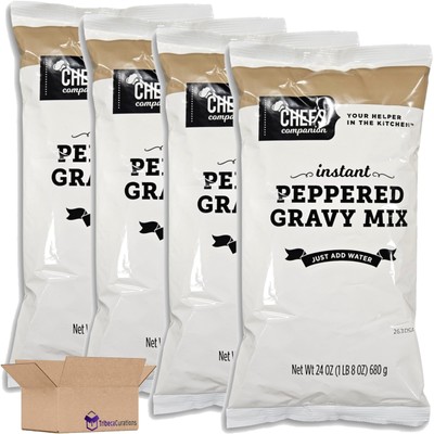 Instant Pepper Gravy Mix Value Pack |  24 Ounce | Pack of 4