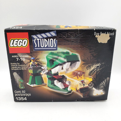 Vintage LEGO Studios Set 1354 Dino Head Attack Dinosaur 2001 New & Sealed