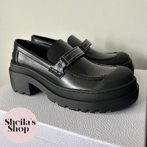 NIB Christian Dior Code Brushed Calfskin Black Leather