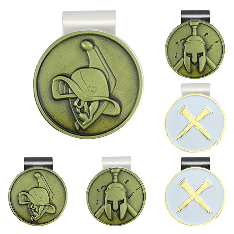Metal Golf Ball Marker with Hat Clip for Golf Hats Pants Gloves Bags Visors