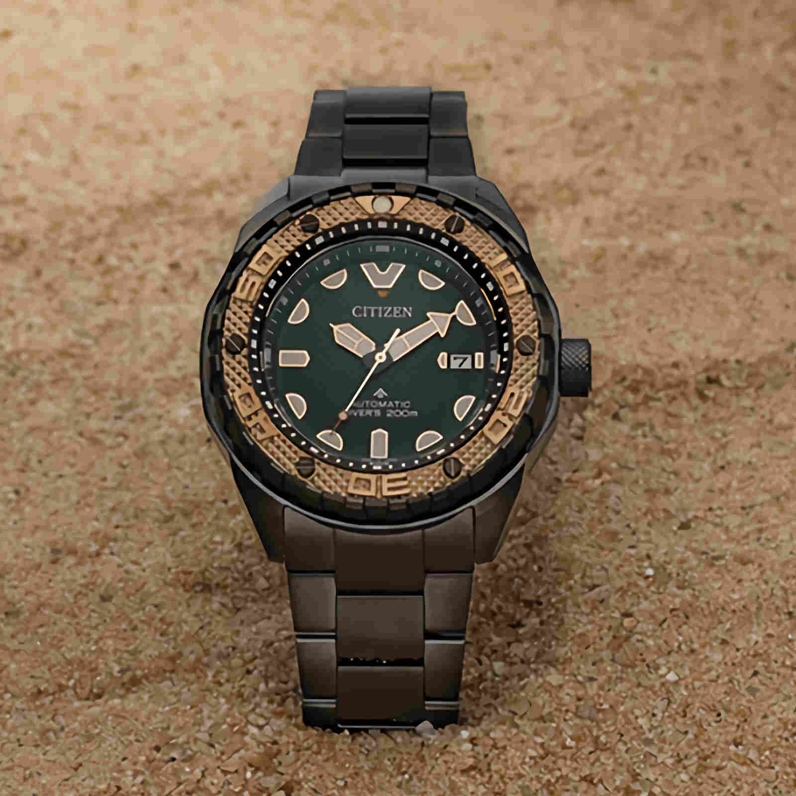 Pre-owned Citizen Promaster Nb6008-82x Automatic Green Dial Men Watch Asia Limited 500 Pcs