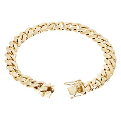 10k Yellow Gold Solid Heavy Miami Cuban Link Chain Bracelet 8'' 10mm 51.5 grams