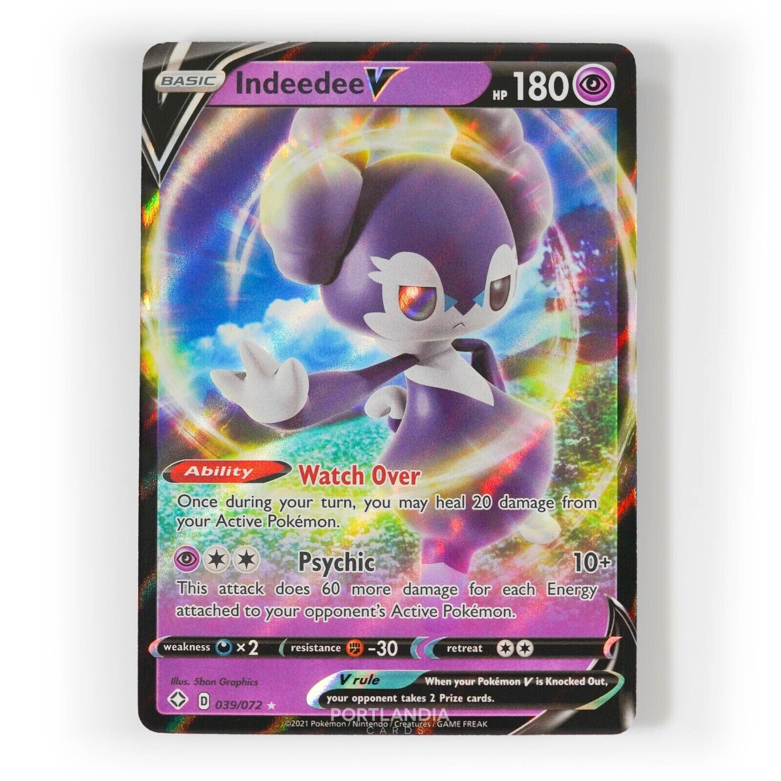 nahoron✨ Pokemon - Indeedee V - 039/072 - SWSH Shining Fates - Half Art