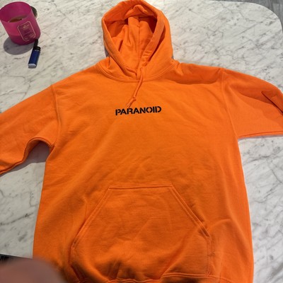 Anti Social Social Club X Paranoid Undefeated Hoodie Sweatshirt Orange Sz S