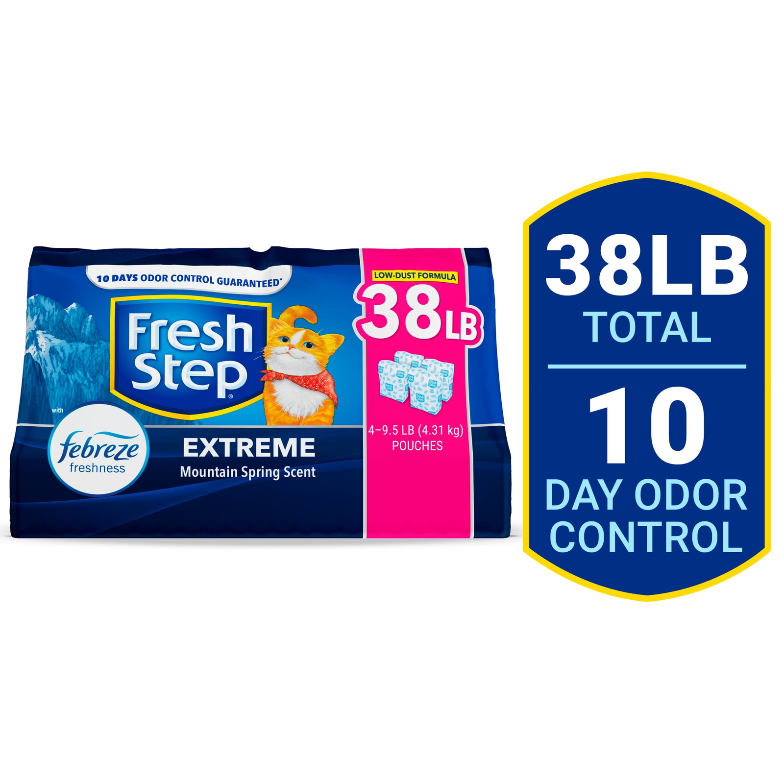 Fresh Step Extreme Mountain Spring Scented Litter , Clumping Cat Litter Y49