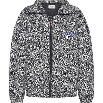 one teaspoon DIRTEE LOVE PUFFA JACKET women s size small zebra black/white new