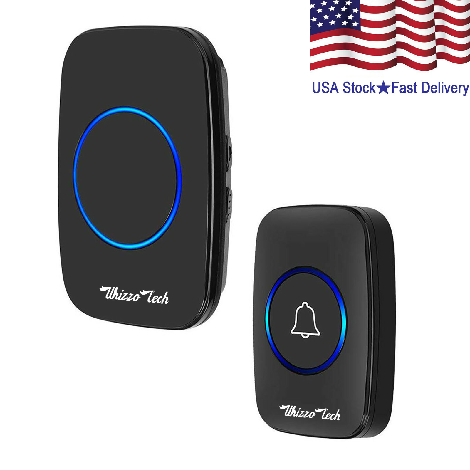 Wireless Doorbell Battery Operated Door Bell with 1Transmitter+1Plug