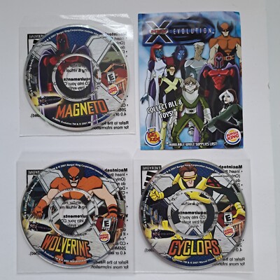  Burger King PC CD  Marvel X-Men Evolution, 2001 Wolverine, Cyclops, Magneto