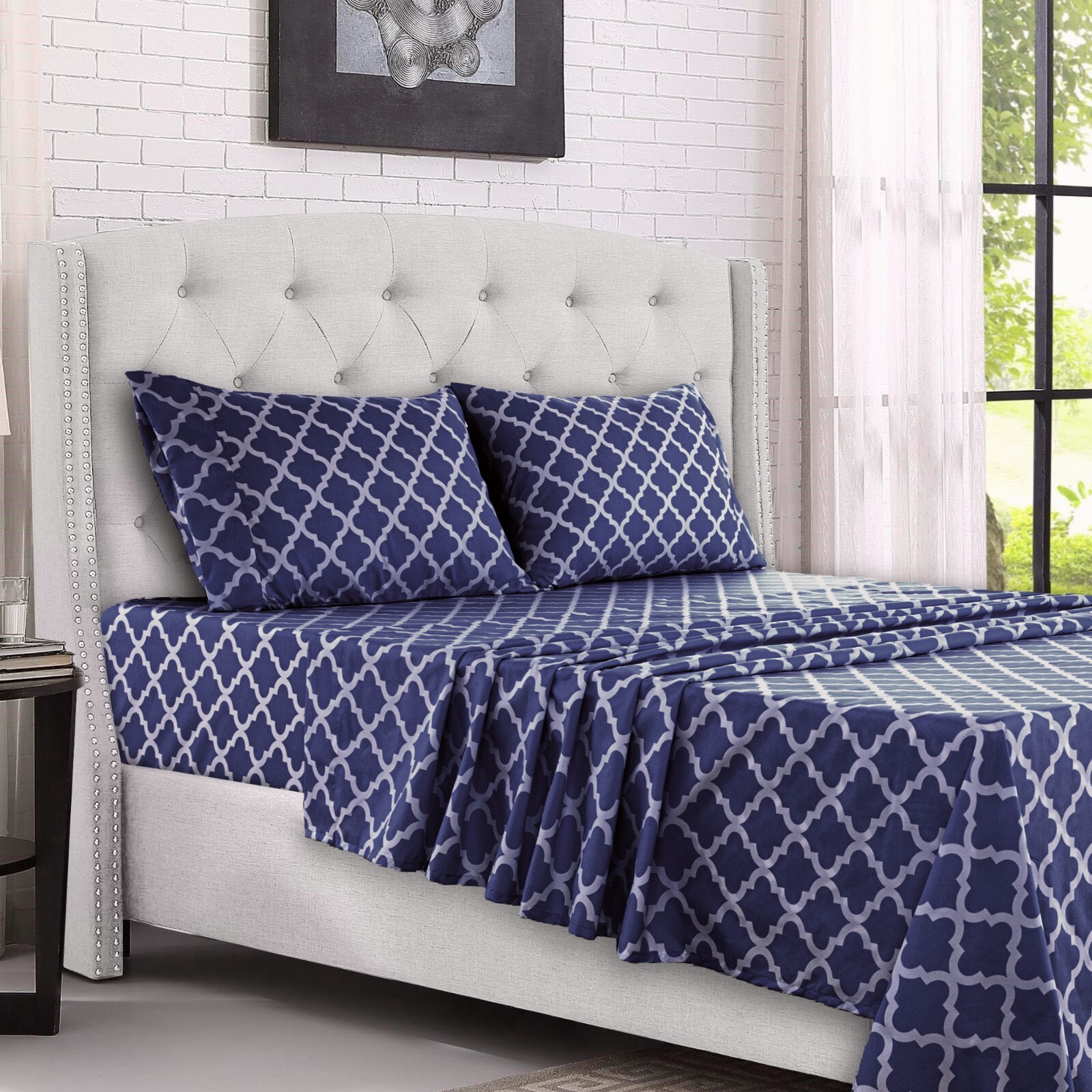 Deep Pocket 4 Piece Bed Sheets Set 1800 Series Comfort Microfiber Bed sheet Set