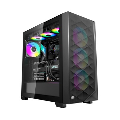 PCCOOLER CPS C3D510 High Airflow ATX PC Case Mid Tower Desktop Computer Gamin...