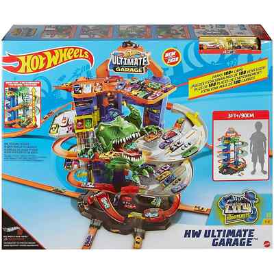 Ultimate Garage City Vs. Robo Beast Multi-level T-rex 3+ft. Tall