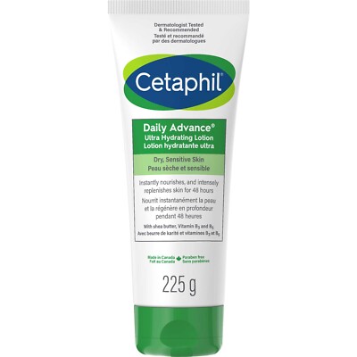 Cetaphil Daily Advance Lotion Ultra Hydrating Body Lotion Shea Butter 225g NEW