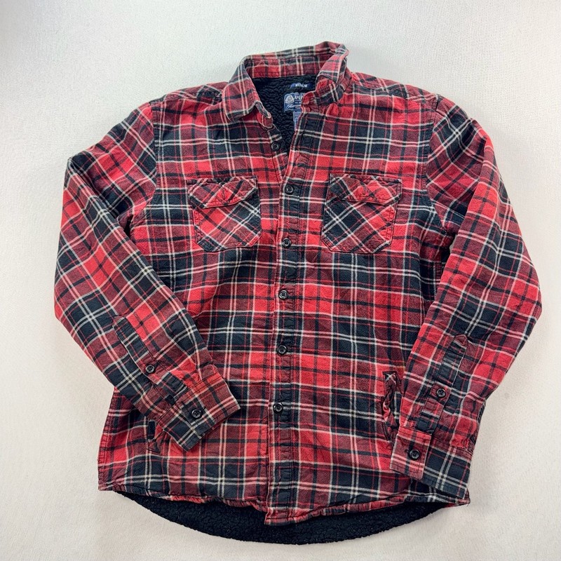 American Rag Cie Men's Sherpa-Lined Plaid Flannel Shirt