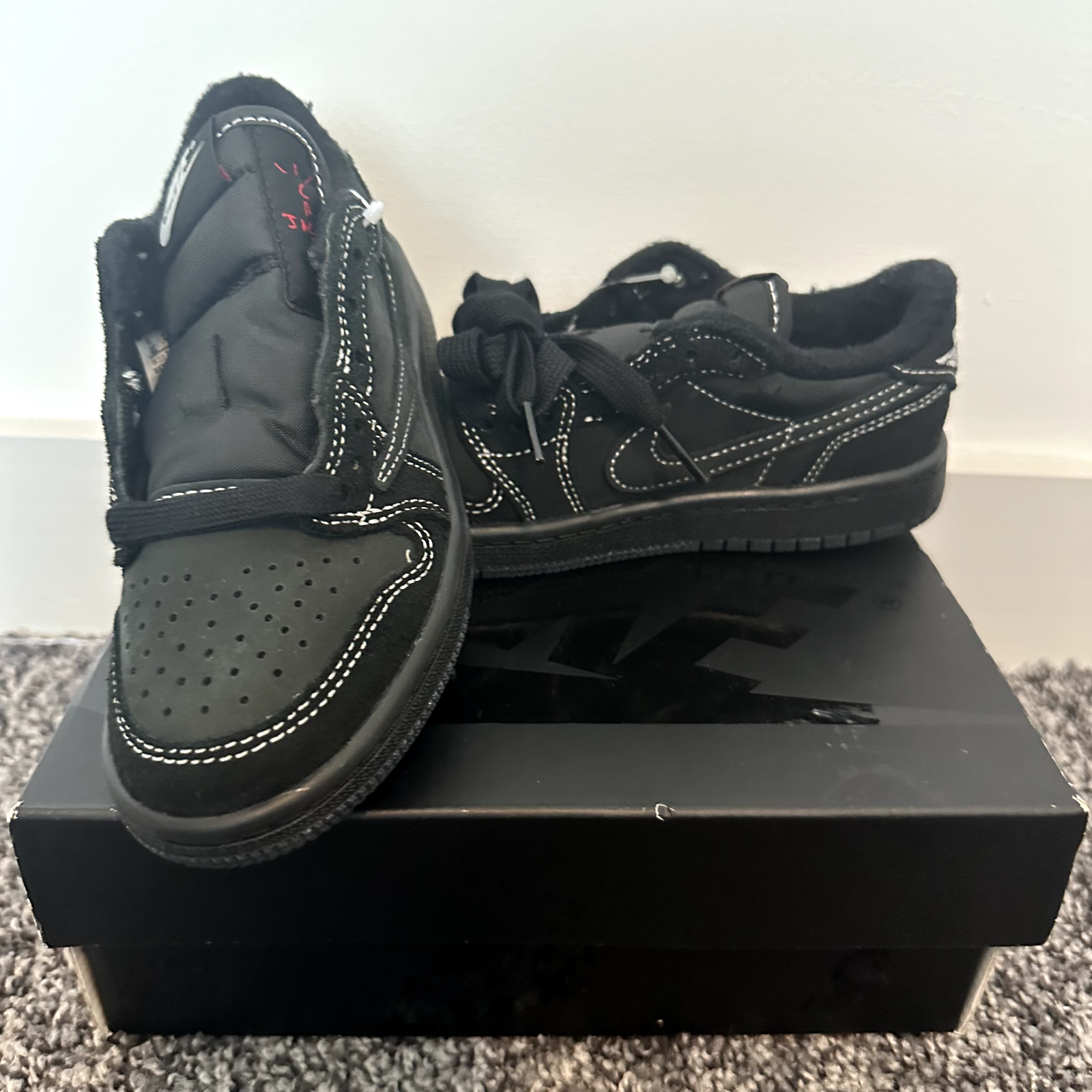 19.5㎝　TravisScott × Jordan1 BlackPhantom Size 12c - Jordan 1 Retro Low OG SP x Travis Scott Black