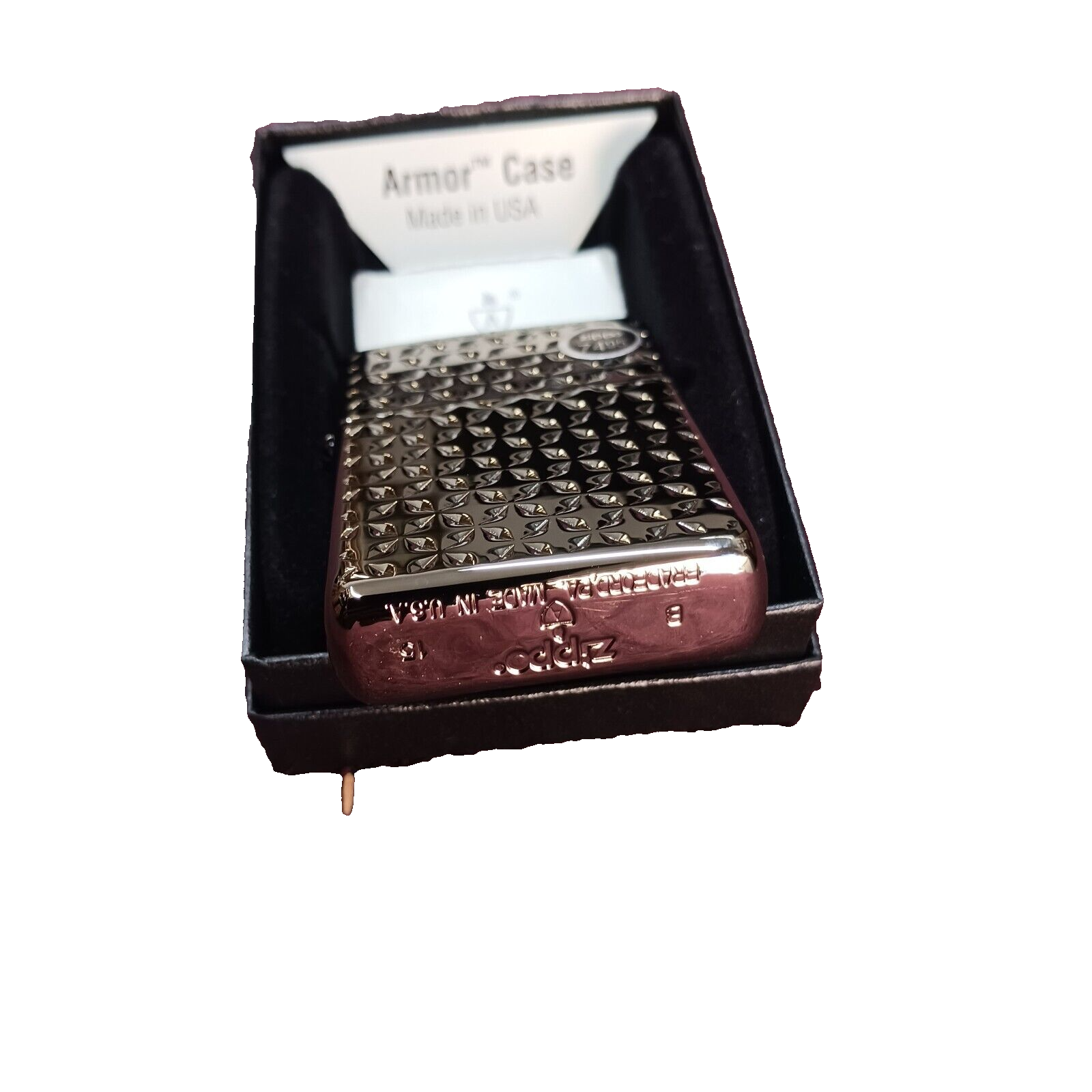 Zippo 28186 Armor Brite Cut High Polish Black Ice