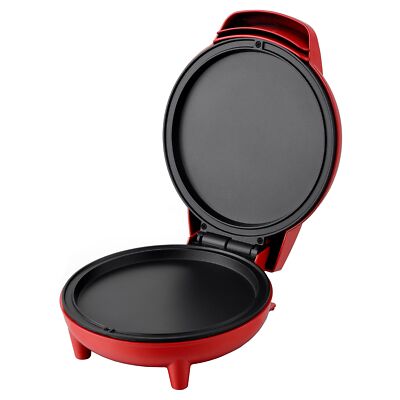 Griddle and Mini Oven Compact Griddle 7-inch Personal Griddle Pizza Maker Red