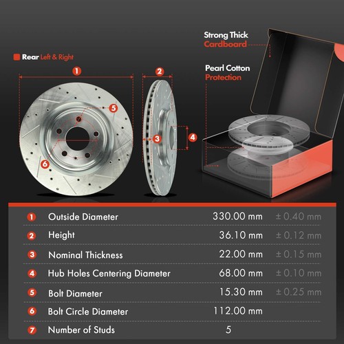12x Front&Rear Drilled Rotors & Ceramic Brake Pad for Audi A6 Quattro A7 Quattro