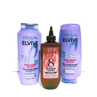 L Oreal Paris ELVIVE Bundle - Shampoo, Conditioner & Wonder Water