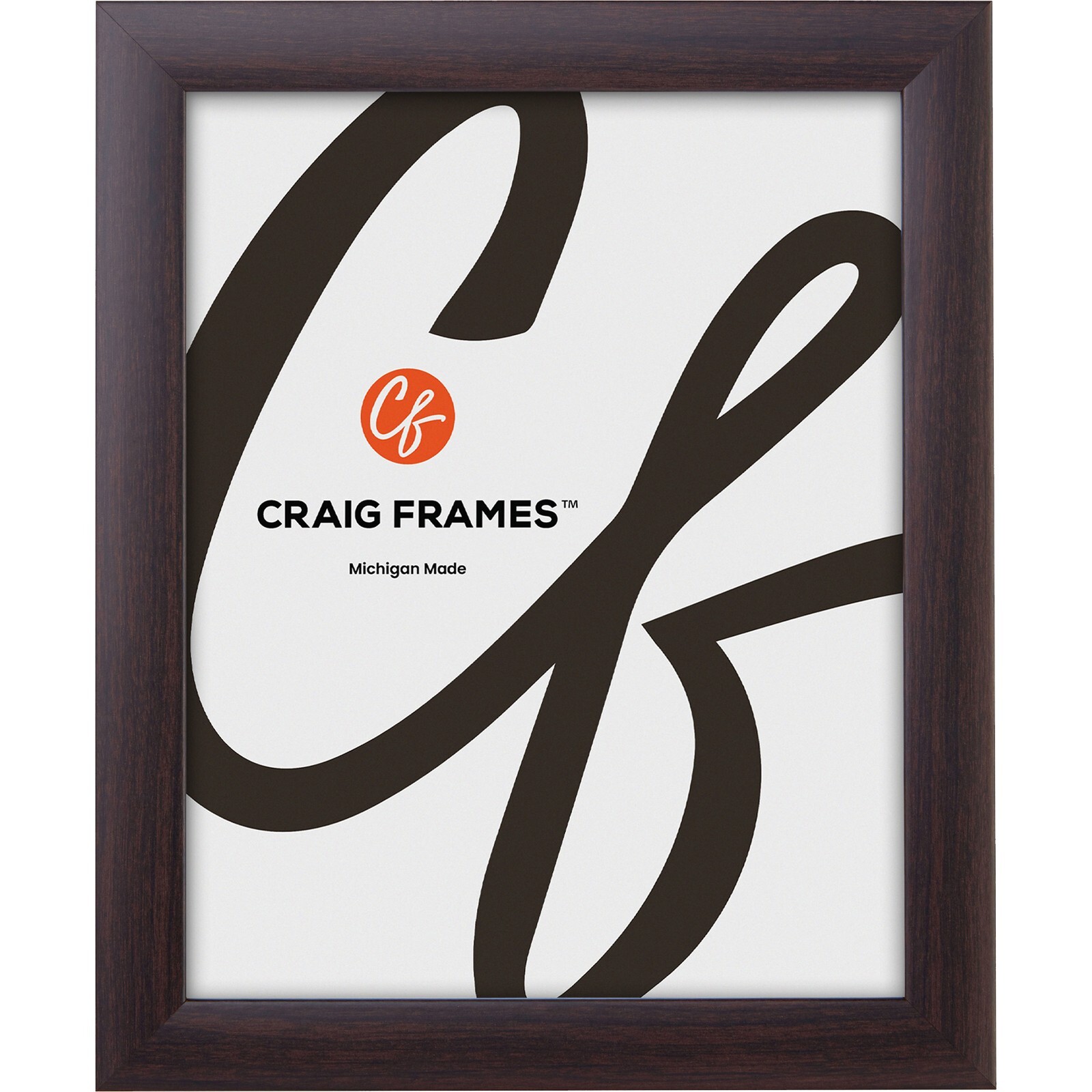 Craig Frames 1" Contemporary Dark Walnut  Brown Picture Frame & Poster Frames