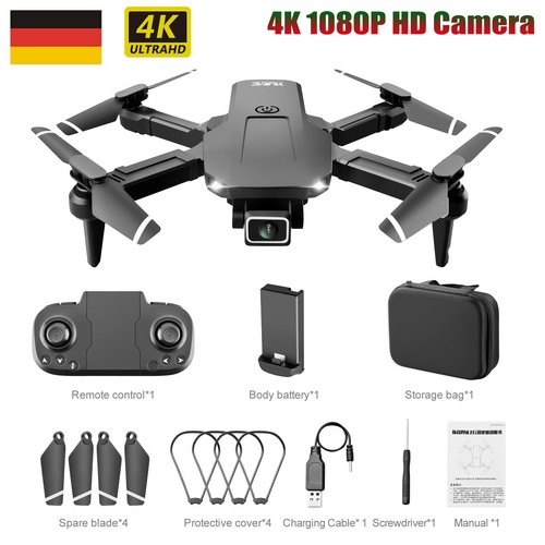 Faltbar Drohne mit 4K HD Kamera 3 Batterie FPV WIFi Selfie RC Quadcopter Drone