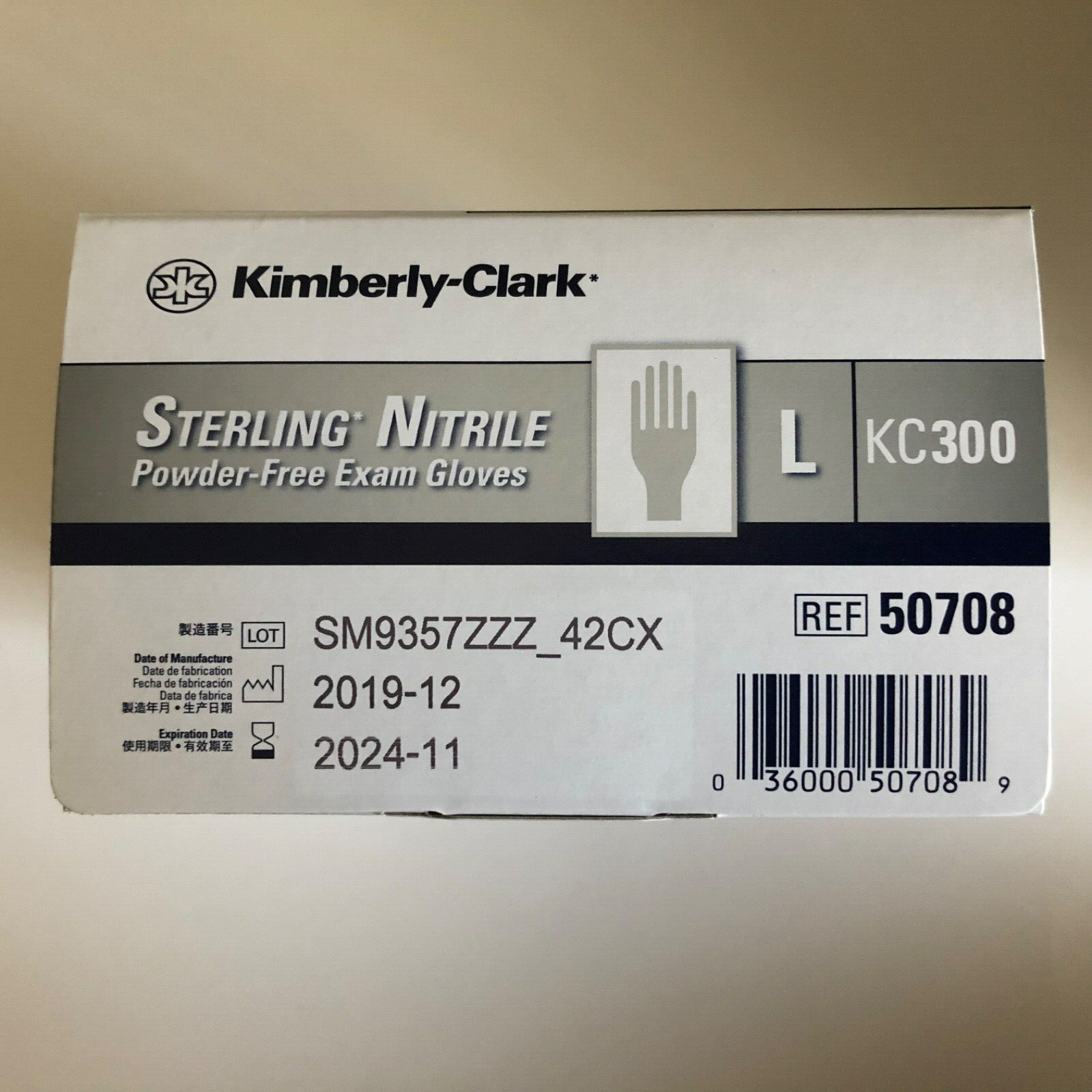 2000 Count Case - Kimberly Clark Nitrile Exam Gloves Size Large Exp. 11/2024