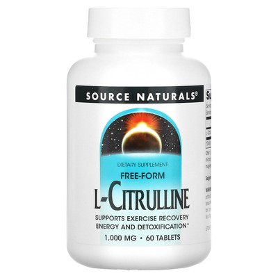 Source Naturals L-цитруллин 1000 мг 60 таблеток без молочных продуктов, без яиц,