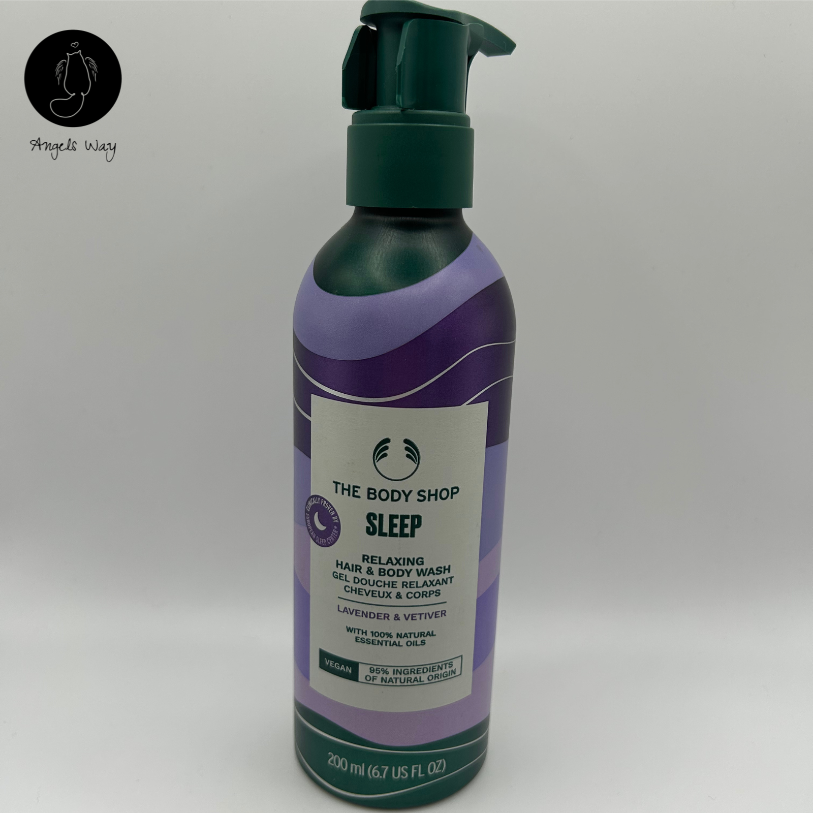 The Body Shop Sleep Hair & Body Wash Lavender & Vetiver 200ml Vegan