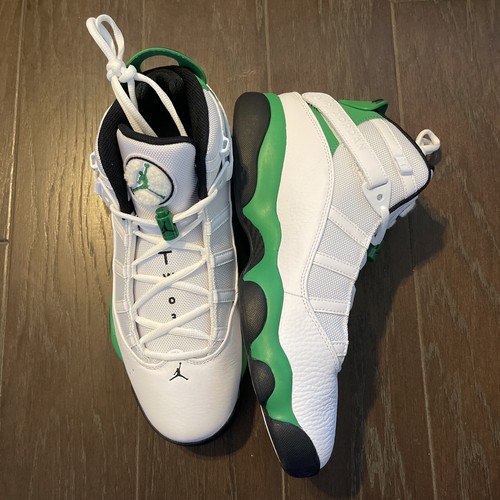 Size 11 - Jordan 6 Rings Mid White Lucky Green Trendy