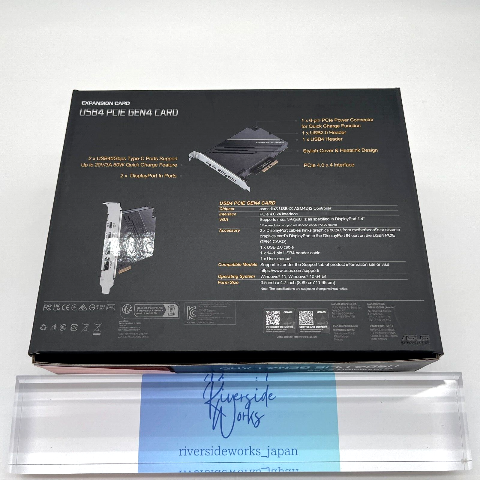 ASUS USB4 PCIe Gen4 カード 対応ケーブ1m付 USB4 PCIE GEN4 CARD ASUS USB4 PCIe Gen4 Card 1台 ASUS