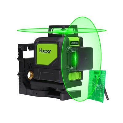 Huepar 902CG Self-Leveling 360-Degree Cross Line Laser Level with Pulse Mode,...