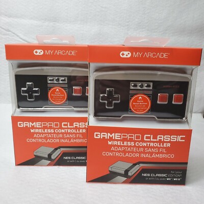 2- GamePad Classic Wireless Controllers for NES Classic Edition Wii & U SEALED