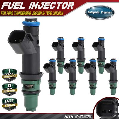 8Pcs Fuel Injector for Ford Thunderbird 2002 Jaguar S-Type 2000-2002 Lincoln LS