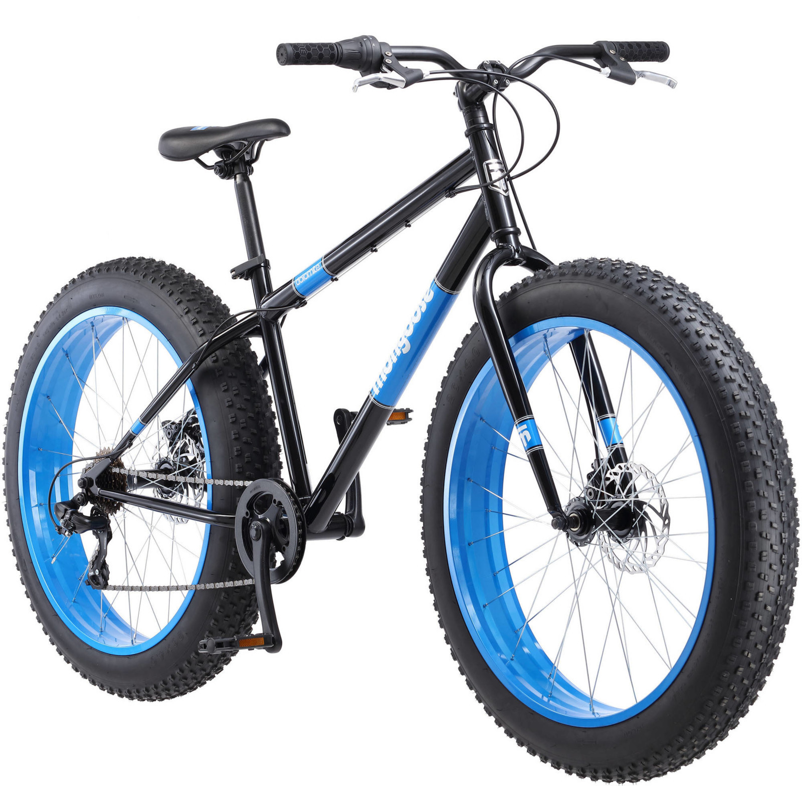 Mongoose Fat Bike 26in Steel Frame 4" Wide Tire 7 speed Disc Brakes Black NEW