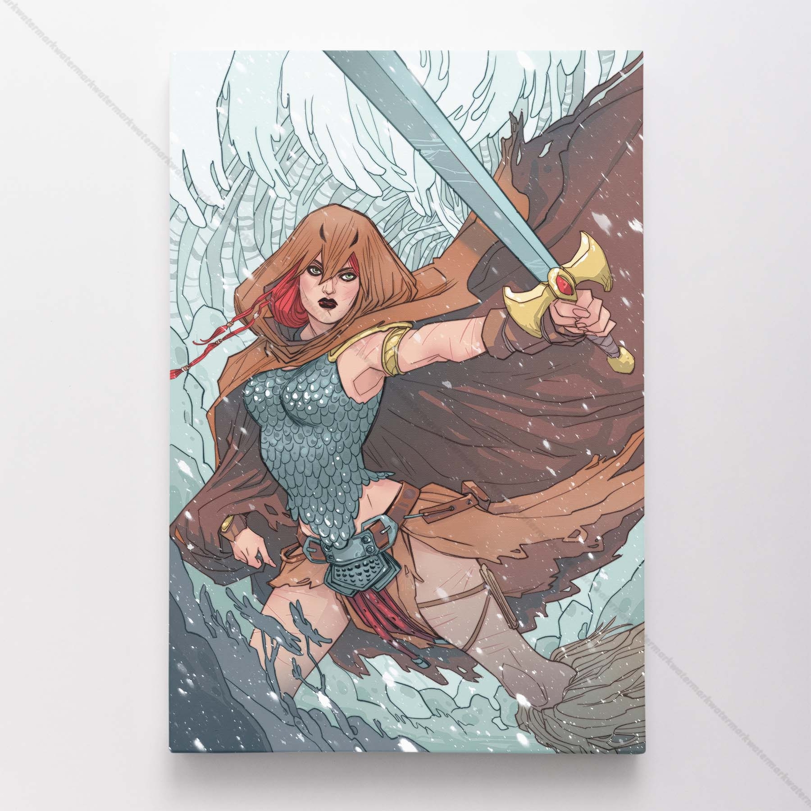 Red Sonja Poster Canvas Comic Book Art Print #1635