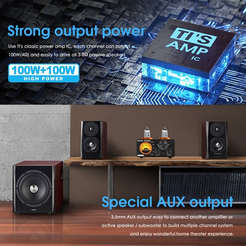 Douk Audio ST-01 PRO Bluetooth Tube Amplifier VU Meter USB DAC COAX/OPT Home Amp