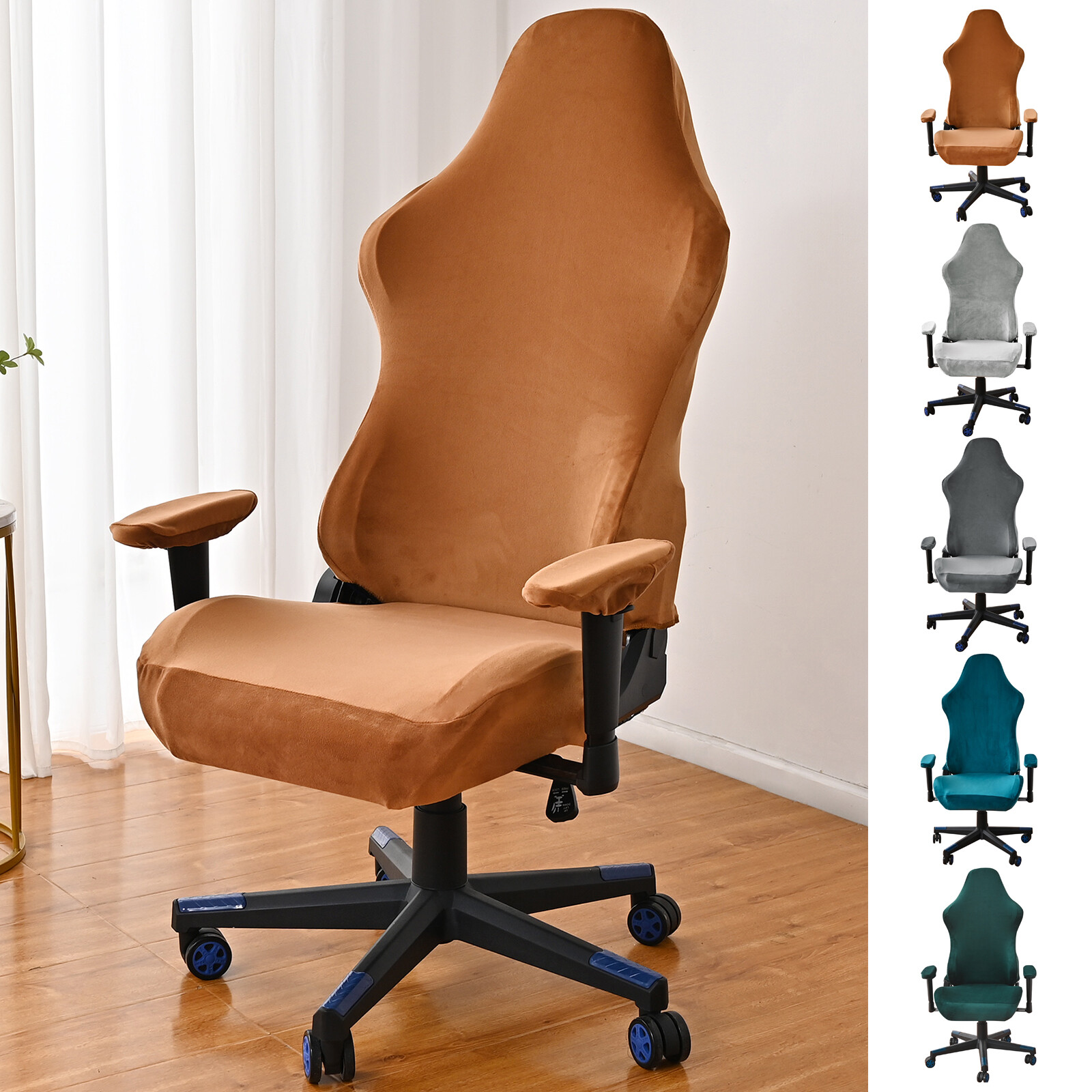Cover Stretch Velvet Office Computer Game Racing Seat Protec