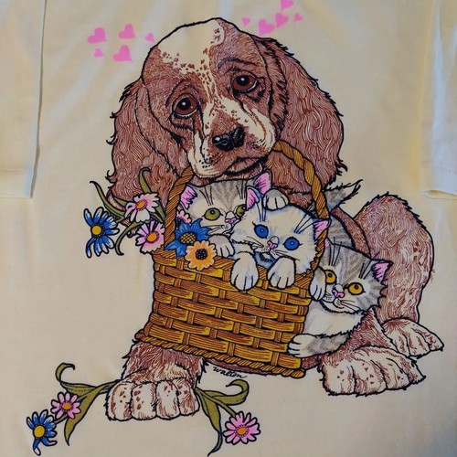 【RONRON】24SS RIBBON CATS T SHIRT RIBBON CATS T SHIRT CHARCOAL - RONRON 론론