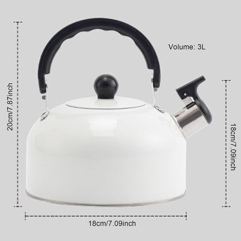 Tea Kettles Stovetop Whistling 3L Food Grade Stainless Steel Tea Pot for Stove