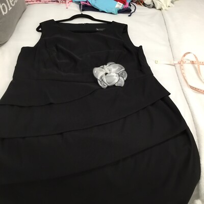 Connected Party Dress Black 20 W NWOT