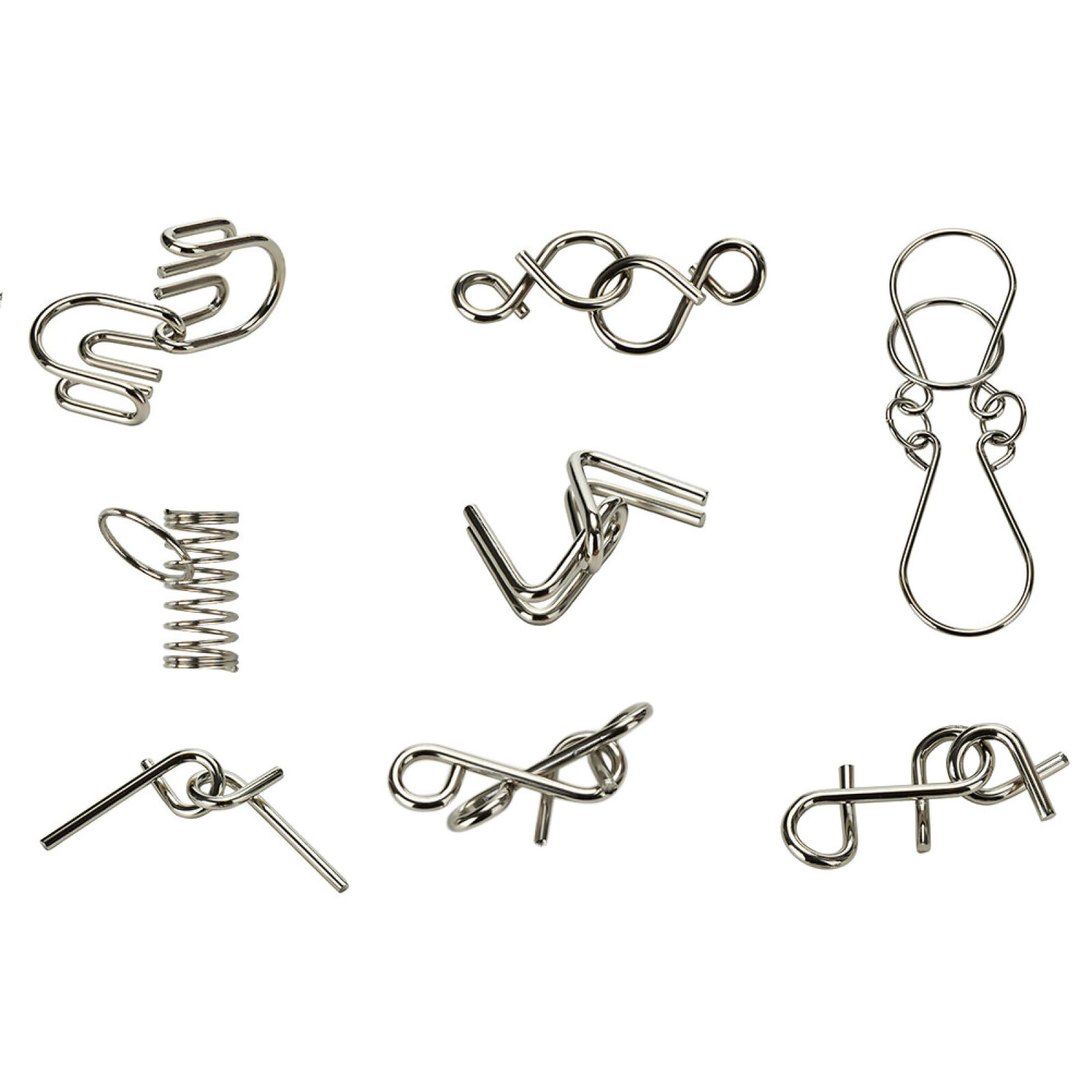 Metal Wire Puzzle IQ Mind Brain Teaser Game Montessori Early Educational Toys E